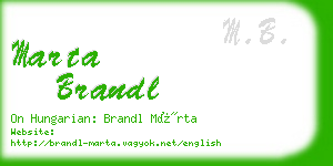 marta brandl business card